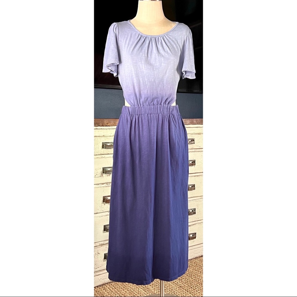 Anthropologie Open Backed Tie Dye Maxi Dress M